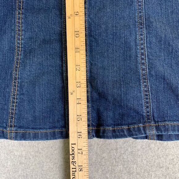 Gap Women’s Size 10 Vintage Button Down Jean Mini Skirt Blue Dark Wash Denim - Picture 5 of 7